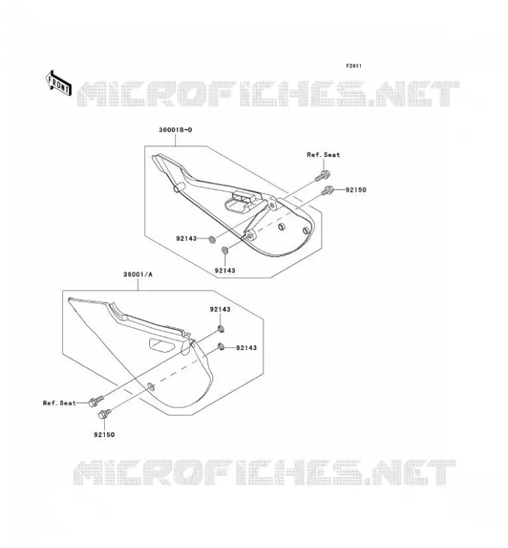 SIDE COWLING Kawasaki TOUT-TERRAIN 65 2004 KX65  KX65-A5