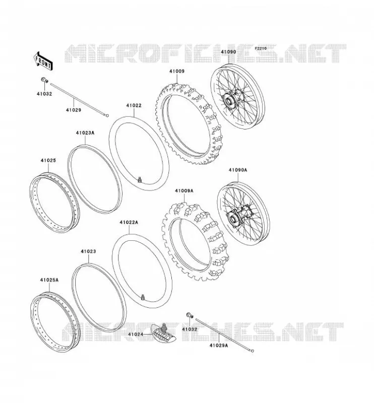 WHEELS - TIRES Kawasaki TOUT-TERRAIN 65 2004 KX65  KX65-A5