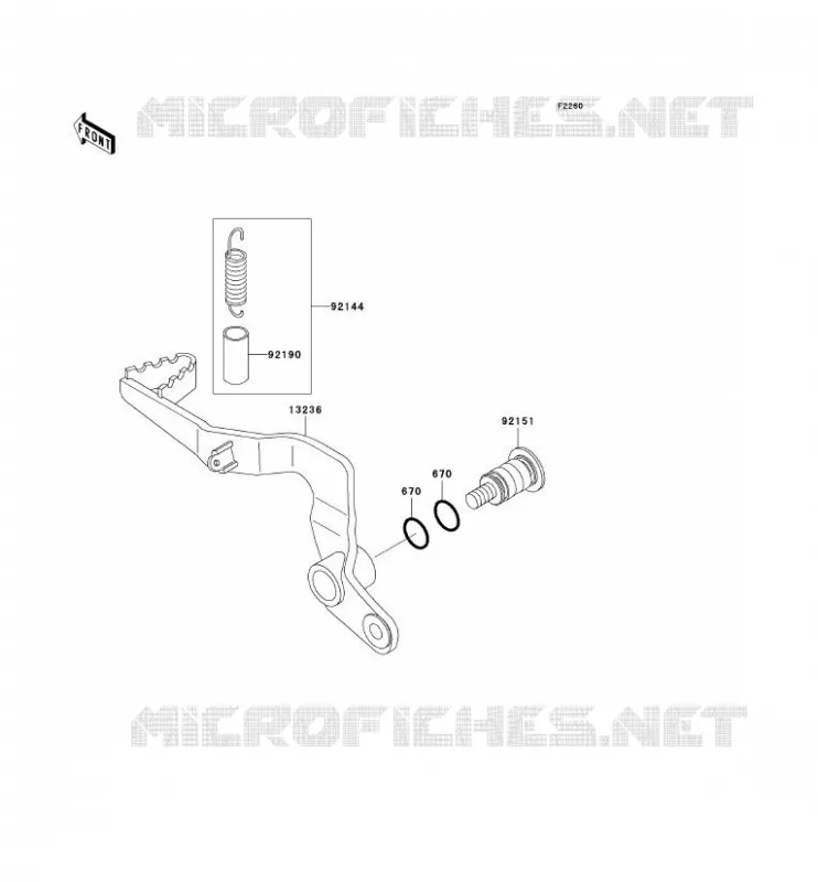 BRAKE PEDAL Kawasaki TOUT-TERRAIN 65 2005 KX65  KX65-A6