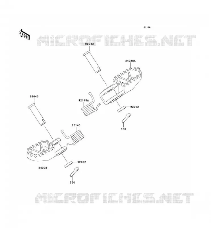 FOOTREST Kawasaki TOUT-TERRAIN 65 2005 KX65  KX65-A6
