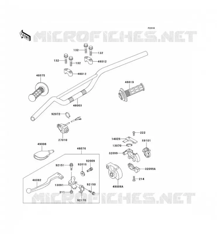 HANDLEBAR Kawasaki TOUT-TERRAIN 65 2005 KX65  KX65-A6