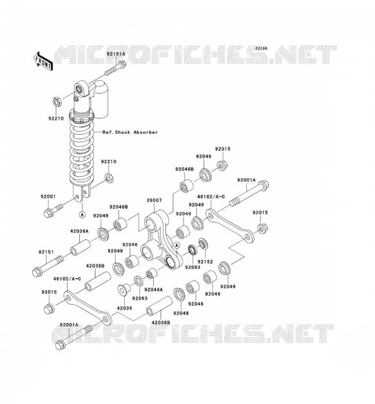 SUSPENSION Kawasaki TOUT-TERRAIN 65 2005 KX65  KX65-A6