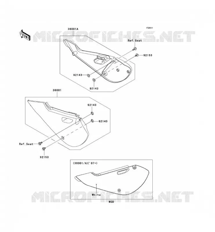SIDE COWLING Kawasaki TOUT-TERRAIN 65 2006 KX65  KX65A6F