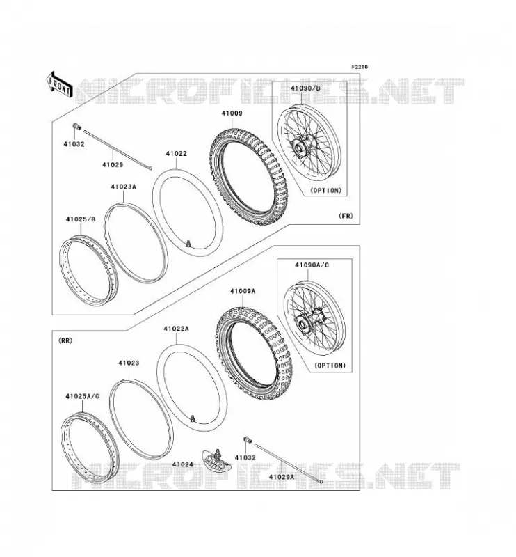 WHEELS - TIRES Kawasaki TOUT-TERRAIN 65 2006 KX65  KX65A6F