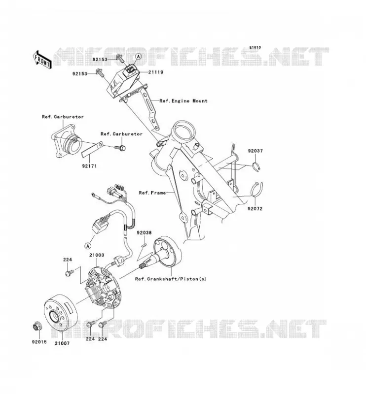 GENERATOR Kawasaki TOUT-TERRAIN 65 2007 KX65  KX65A7F