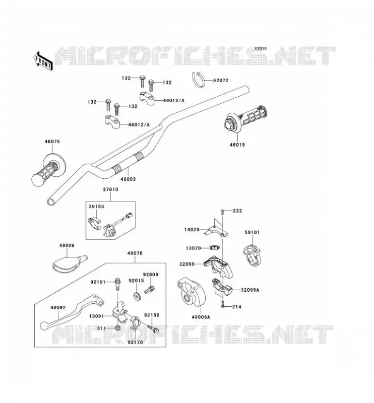 HANDLEBAR Kawasaki TOUT-TERRAIN 65 2007 KX65  KX65A7F