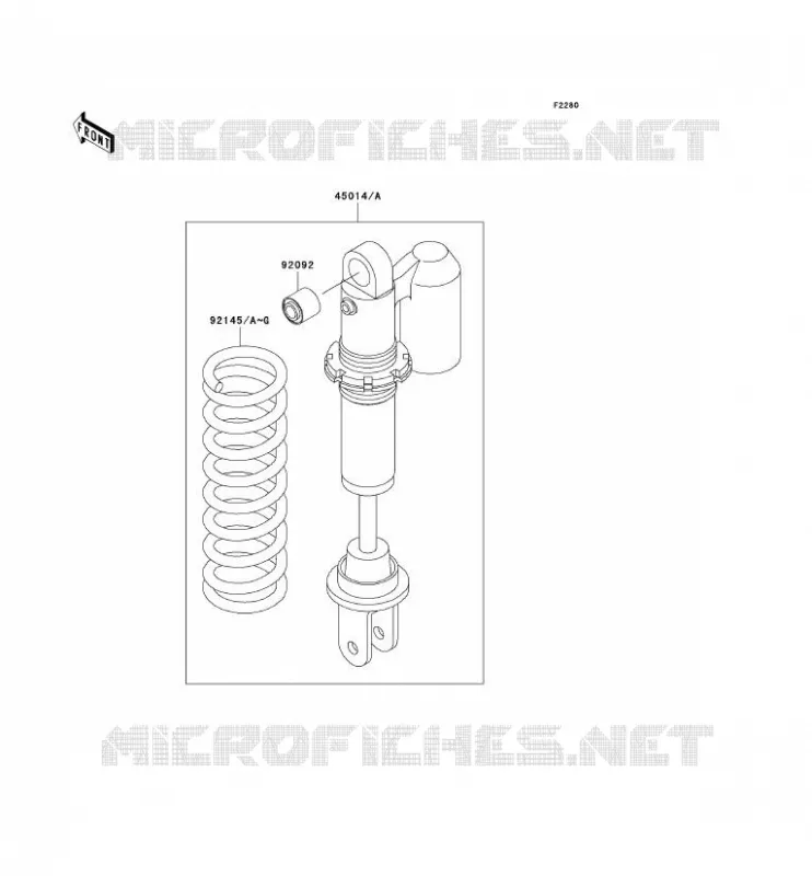 SUSPENSION - SHOCK ABSORBER Kawasaki TOUT-TERRAIN 65 2007 KX65  KX65A7F