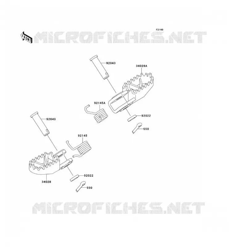 FOOTREST Kawasaki TOUT-TERRAIN 65 2007 KX65  KX65A7F