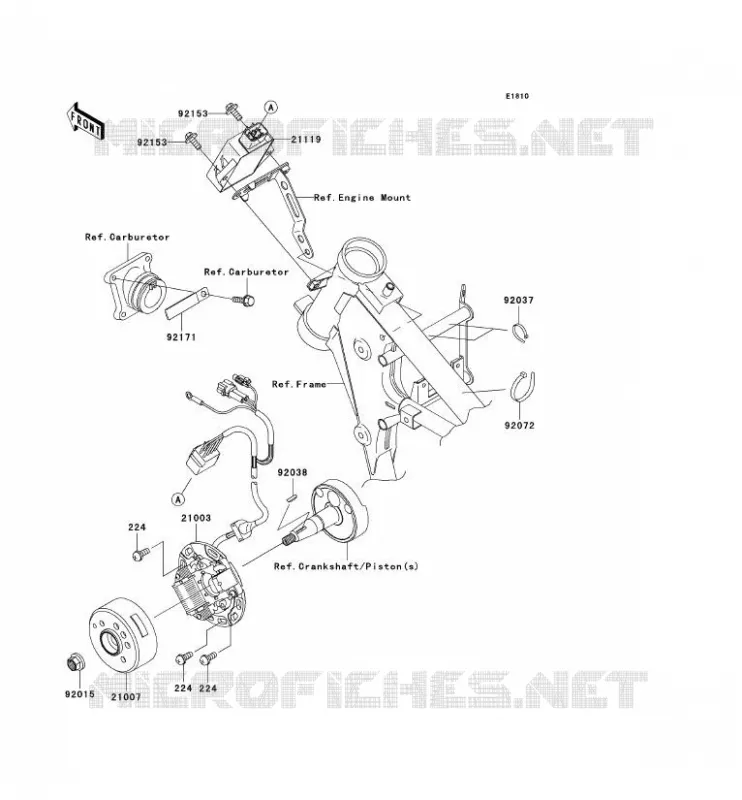 GENERATOR Kawasaki TOUT-TERRAIN 65 2007 KX65  KX65A7F