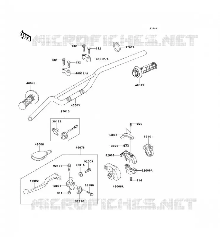 HANDLEBAR Kawasaki TOUT-TERRAIN 65 2007 KX65  KX65A7F