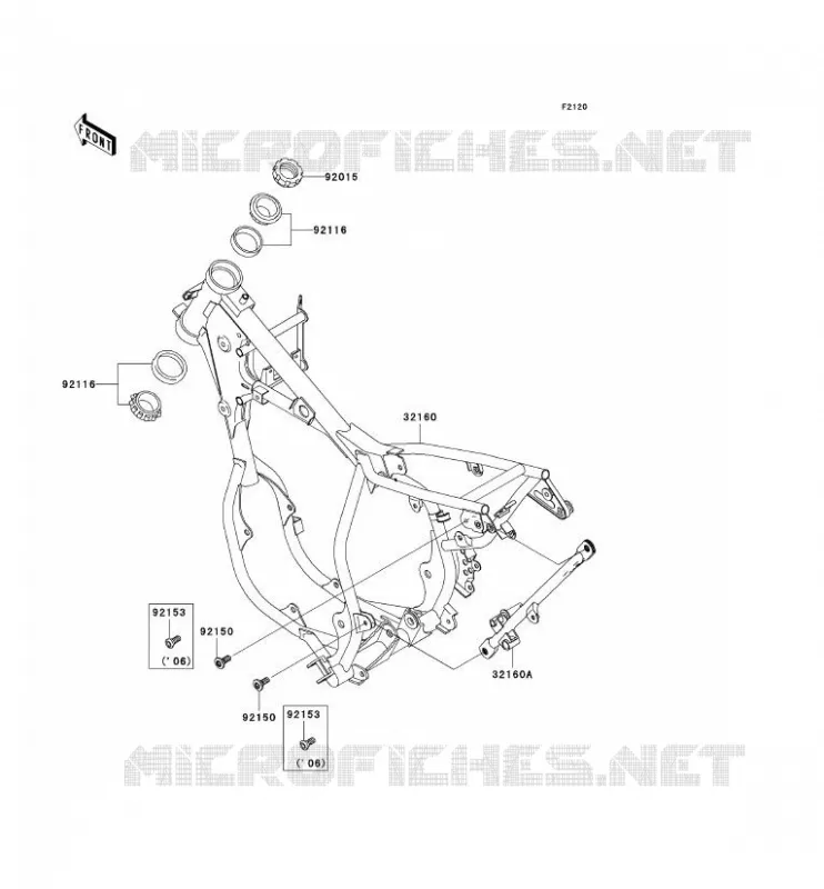 CHASSIS Kawasaki TOUT-TERRAIN 65 2008 KX65  KX65A8F