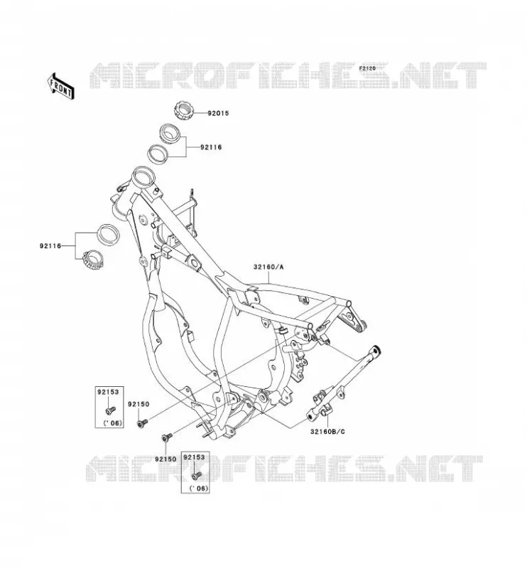 CHASSIS Kawasaki TOUT-TERRAIN 65 2008 KX65  KX65A8F