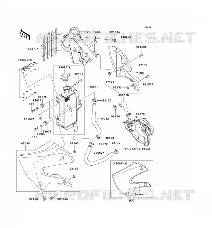 RADIATOR Kawasaki TOUT-TERRAIN 65 2009 KX65  KX65A9F