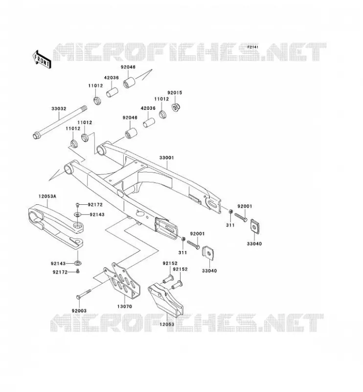 SWINGARM Kawasaki TOUT-TERRAIN 65 2009 KX65  KX65A9F