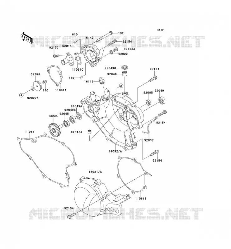 ENGINE COVERS Kawasaki TOUT-TERRAIN 65 2012 KX65  KX65ACF