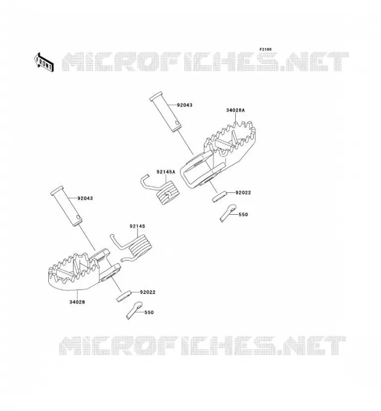 FOOTREST Kawasaki TOUT-TERRAIN 65 2012 KX65  KX65ACF