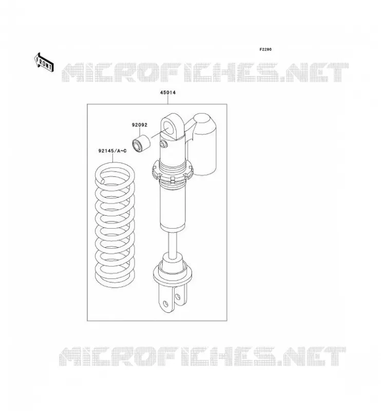 SUSPENSION - SHOCK ABSORBER Kawasaki TOUT-TERRAIN 65 2013 KX65  KX65ADF