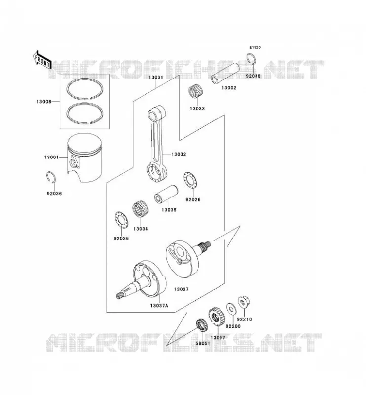 CRANKSHAFT - PISTON Kawasaki TOUT-TERRAIN 65 2013 KX65  KX65ADF