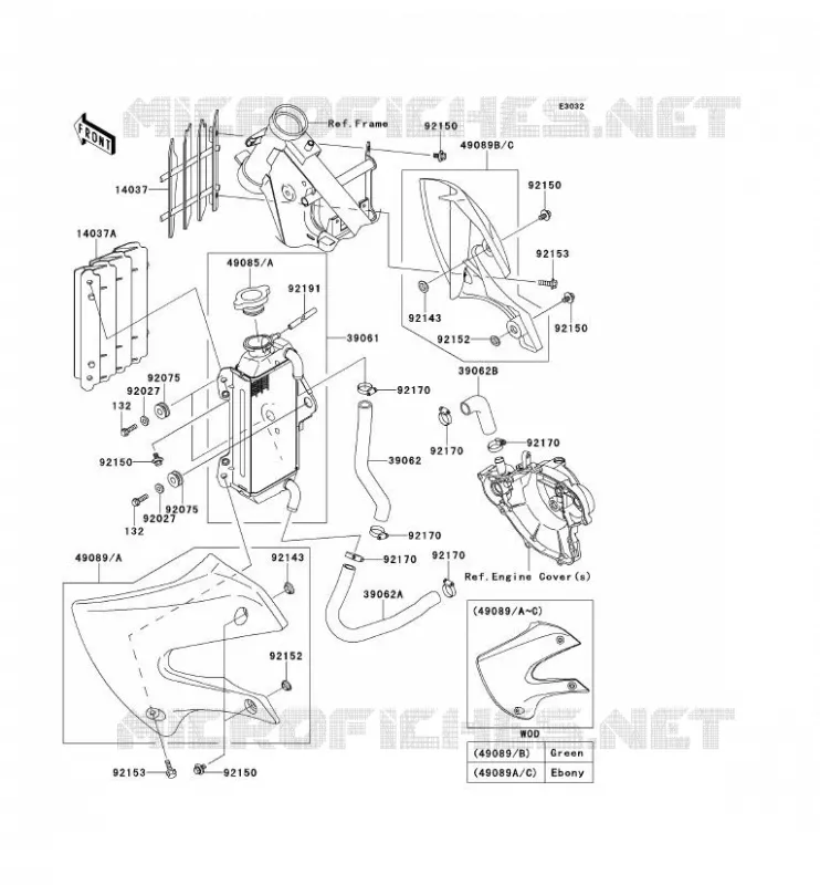 RADIATOR Kawasaki TOUT-TERRAIN 65 2013 KX65  KX65ADF