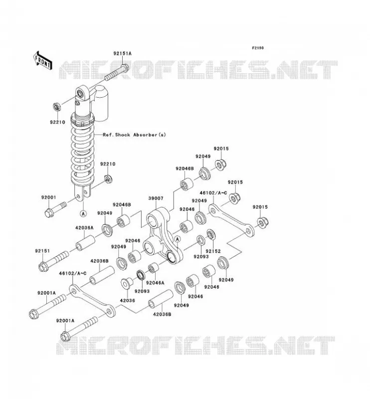 SUSPENSION Kawasaki TOUT-TERRAIN 65 2014 KX65  KX65AEF