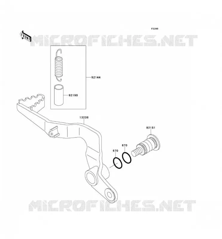 BRAKE PEDAL Kawasaki TOUT-TERRAIN 65 2014 KX65  KX65AEF