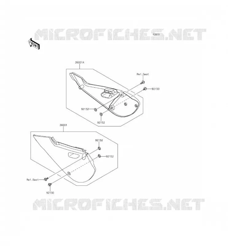 SIDE COWLING Kawasaki TOUT-TERRAIN 65 2015 KX65  KX65AFF