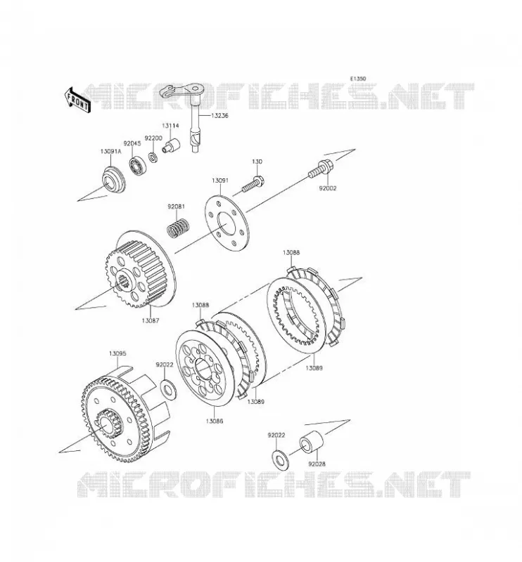 CLUTCH Kawasaki TOUT-TERRAIN 65 2016 KX65  KX65AGF