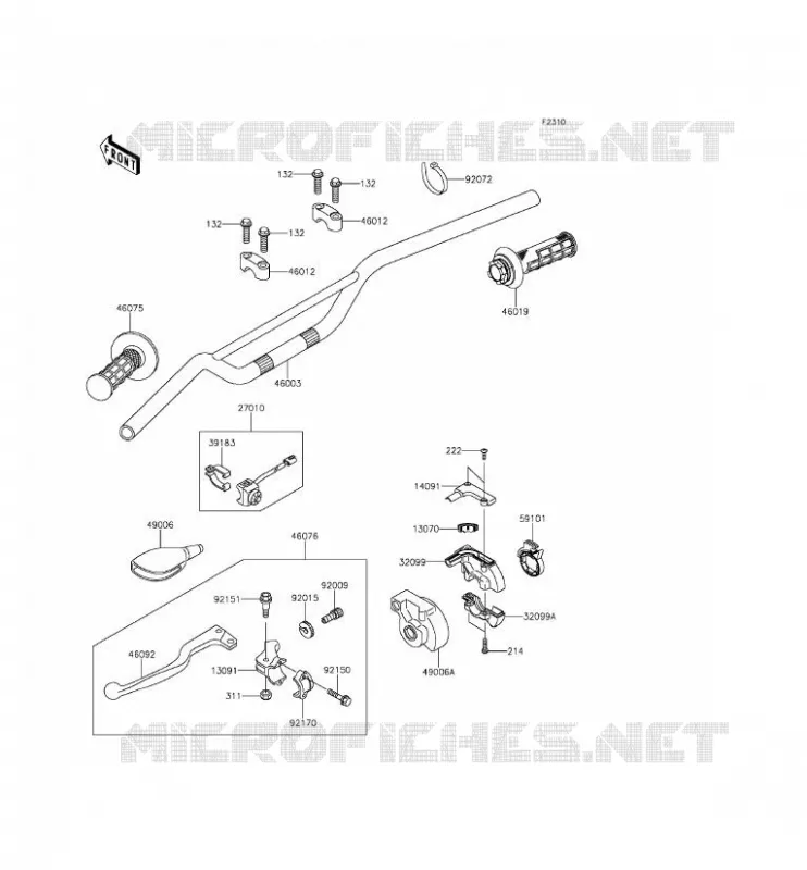 HANDLEBAR Kawasaki TOUT-TERRAIN 65 2016 KX65  KX65AGF