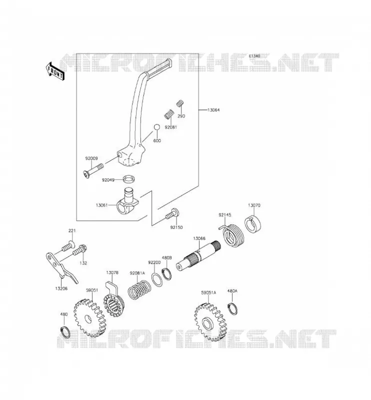 KICK STARTER Kawasaki TOUT-TERRAIN 65 2016 KX65  KX65AGF