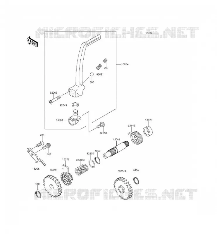 KICK STARTER Kawasaki TOUT-TERRAIN 65 2016 KX65  KX65AGF