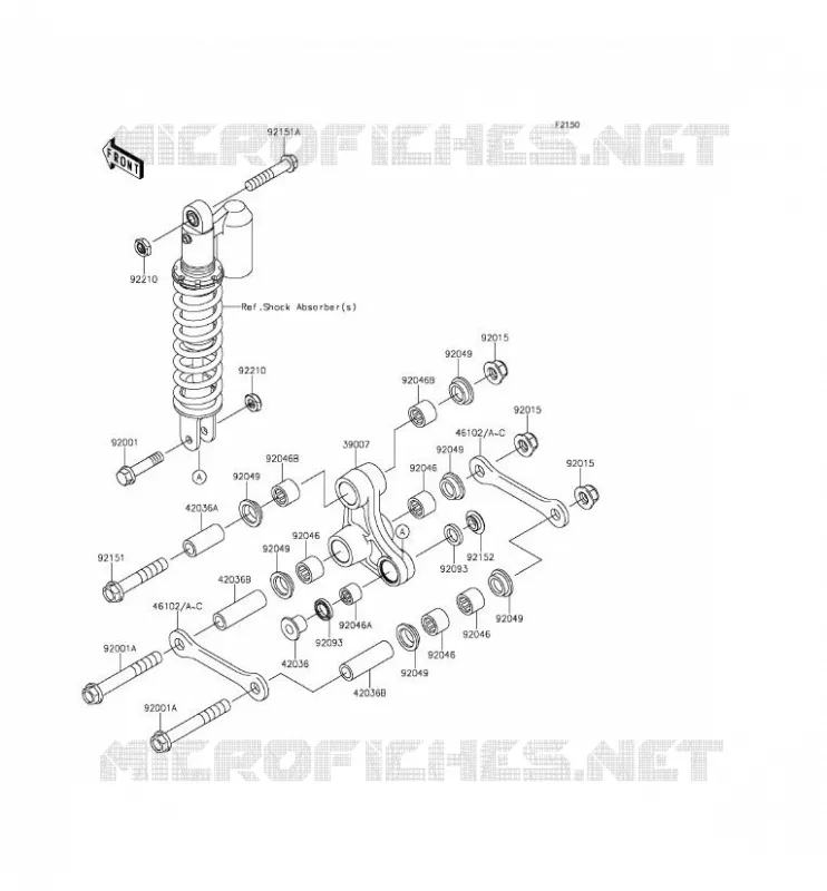 SUSPENSION Kawasaki TOUT-TERRAIN 65 2016 KX65  KX65AGF