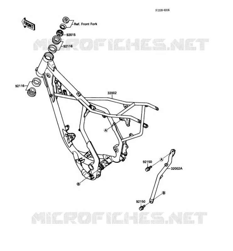 CHASSIS Kawasaki TOUT-TERRAIN 80 1988 KX80  KX80-L1