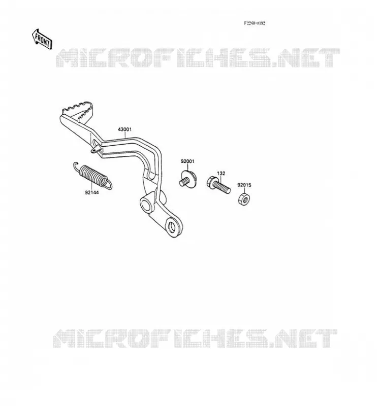 BRAKE PEDAL Kawasaki TOUT-TERRAIN 80 1990 KX80  KX80-L3