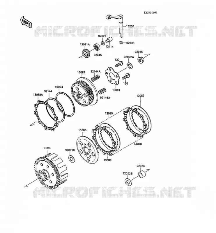 CLUTCH Kawasaki TOUT-TERRAIN 80 1990 KX80  KX80-L3