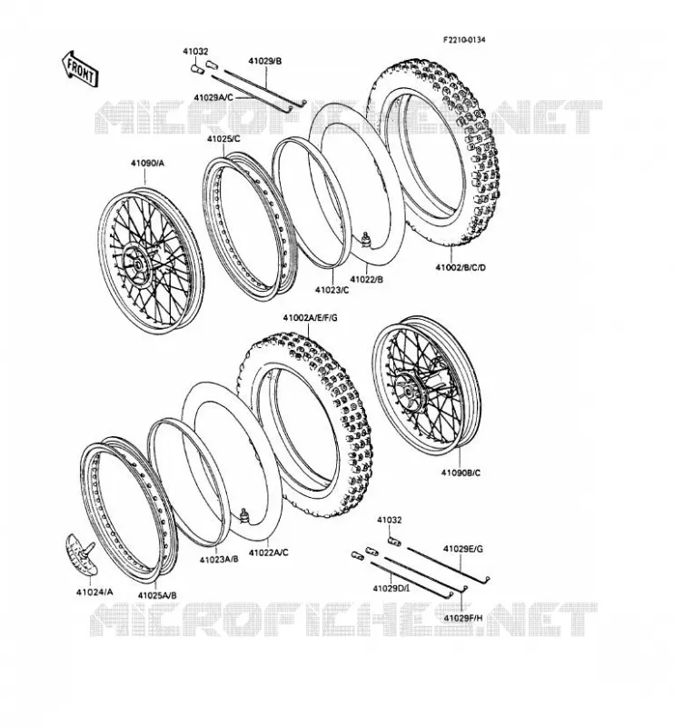 TIRES Kawasaki TOUT-TERRAIN 80 1990 KX80  KX80-L3