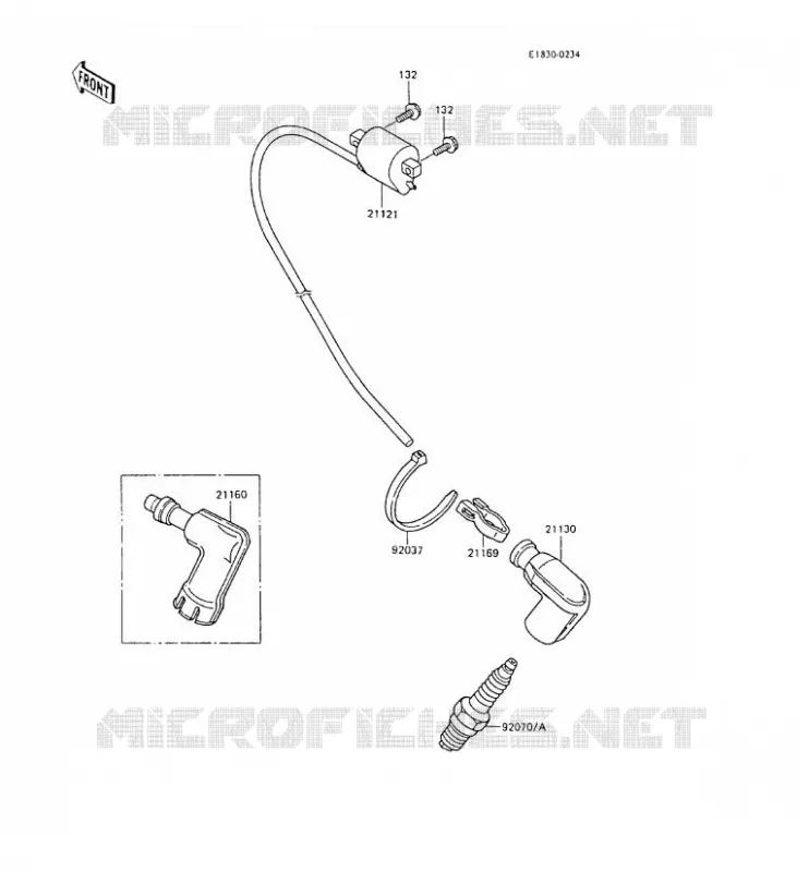 IGNITION SYSTEM Kawasaki TOUT-TERRAIN 80 1989 KX80  KX80-M2