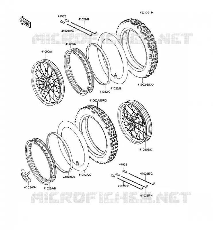 TIRES Kawasaki TOUT-TERRAIN 80 1990 KX80  KX80-M3