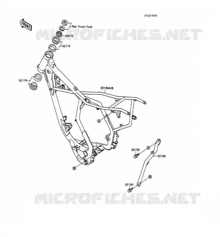 CHASSIS Kawasaki TOUT-TERRAIN 80 1990 KX80  KX80-M3