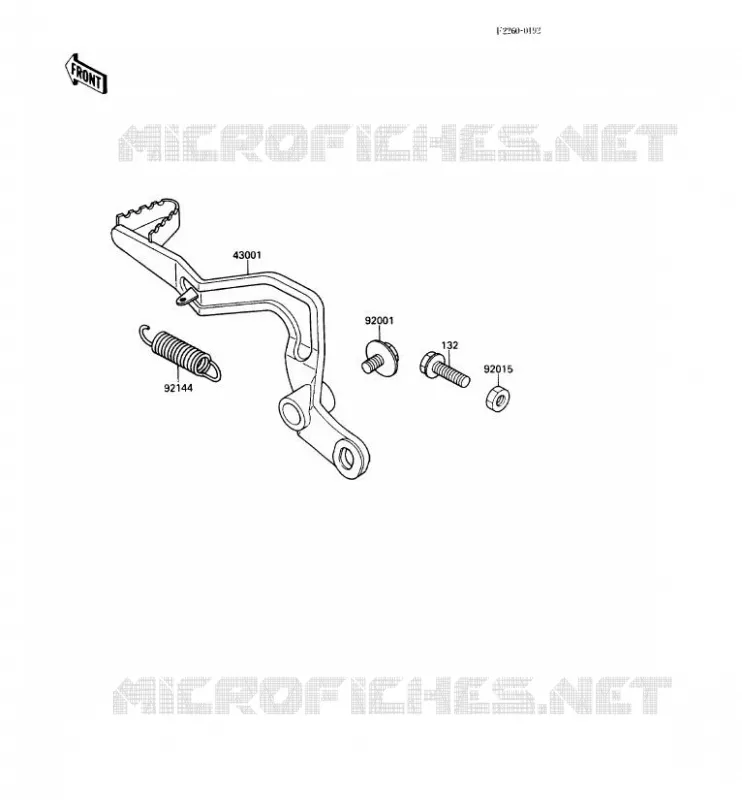 BRAKE PEDAL Kawasaki TOUT-TERRAIN 80 1990 KX80  KX80-N3
