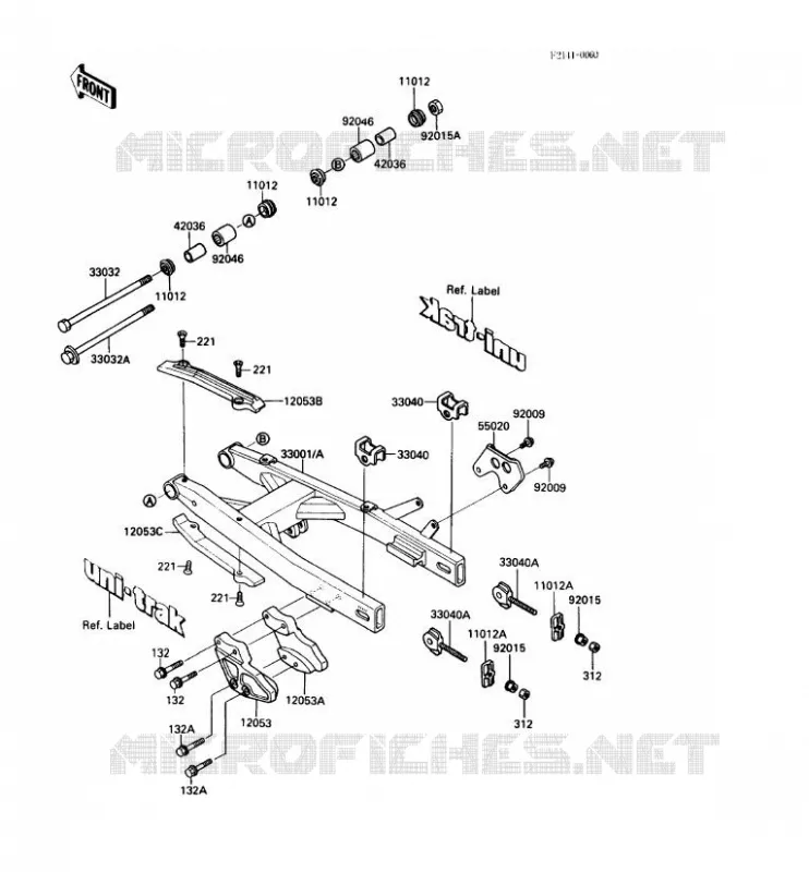 SWINGARM Kawasaki TOUT-TERRAIN 80 1990 KX80  KX80-N3