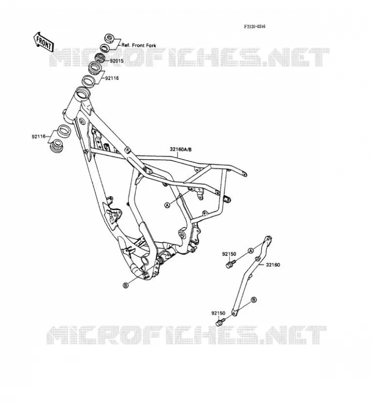 CHASSIS Kawasaki TOUT-TERRAIN 80 1990 KX80  KX80-P3