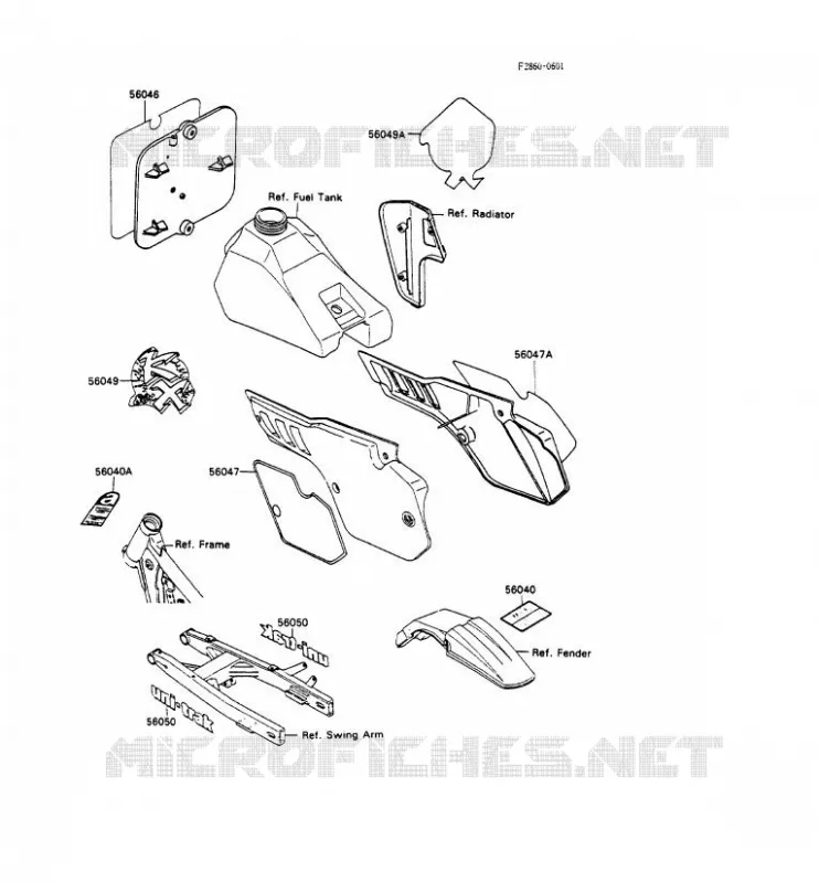 LABELS Kawasaki TOUT-TERRAIN 80 1990 KX80  KX80-P3