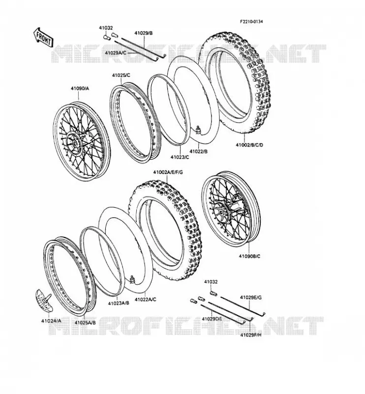 TIRES Kawasaki TOUT-TERRAIN 80 1990 KX80  KX80-P3