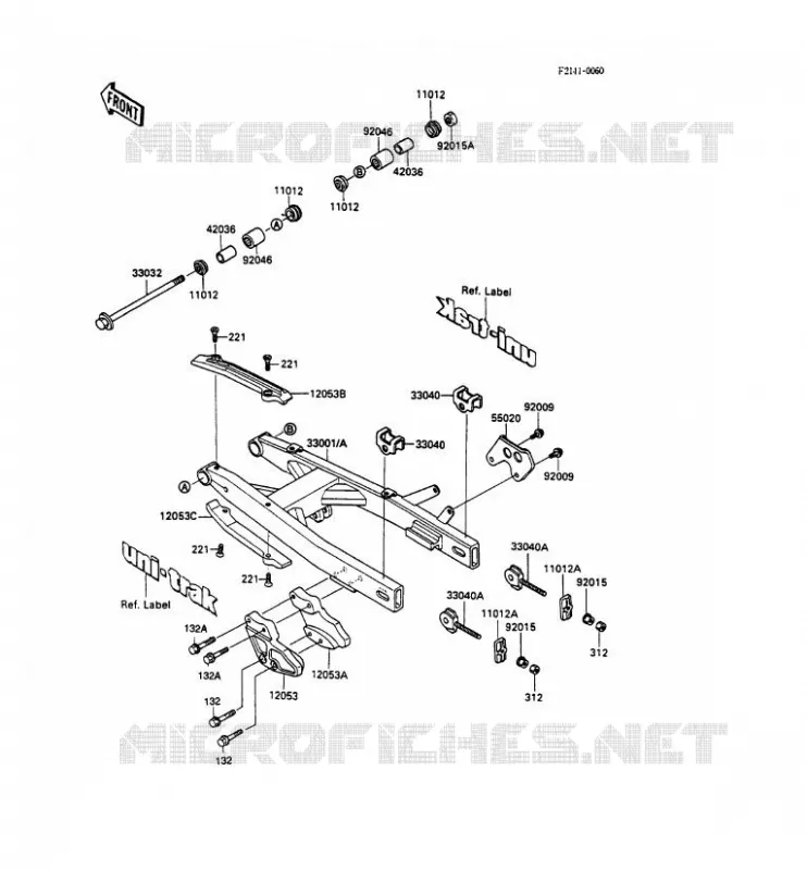 SWINGARM Kawasaki TOUT-TERRAIN 80 1990 KX80  KX80-P3