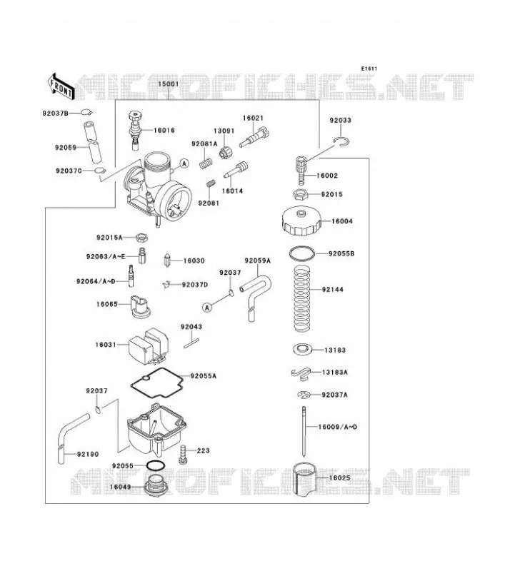 CARBURETOR Kawasaki TOUT-TERRAIN 80 1991 KX80  KX80-R1