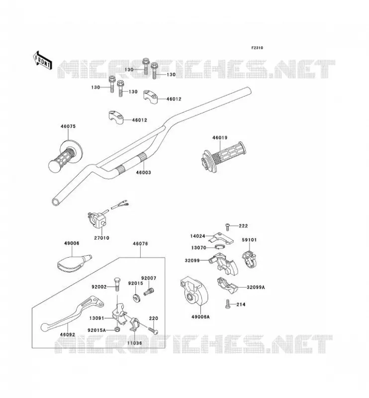 HANDLEBAR Kawasaki TOUT-TERRAIN 80 1991 KX80  KX80-R1