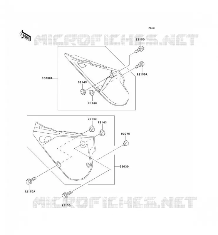 SIDE COWLING Kawasaki TOUT-TERRAIN 80 1992 KX80  KX80-R2