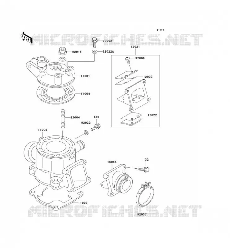 CYLINDER HEAD - CYLINDER Kawasaki TOUT-TERRAIN 80 1993 KX80  KX80-R3