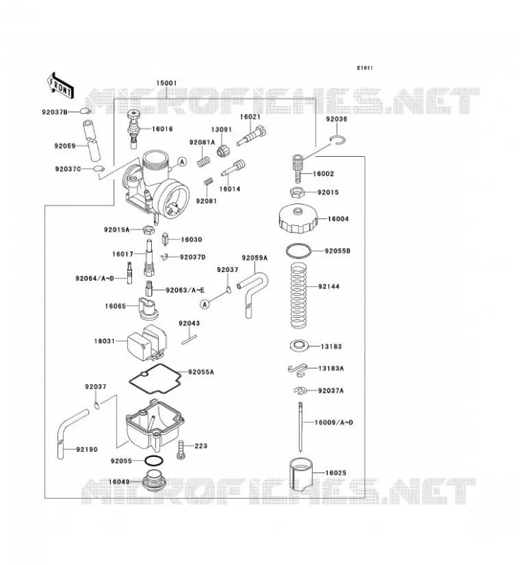 CARBURETOR Kawasaki TOUT-TERRAIN 80 1994 KX125  KX80-R4