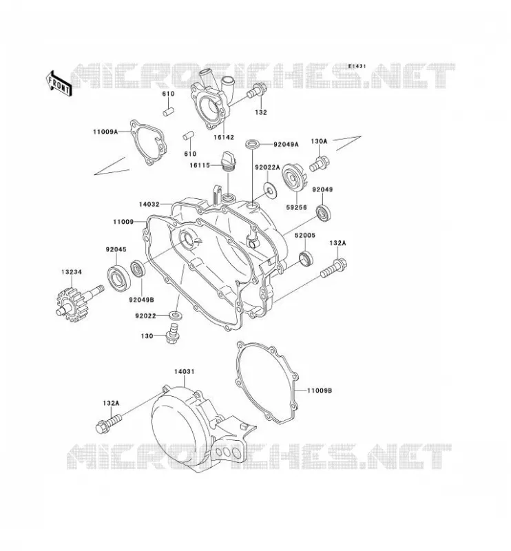 ENGINE COVERS Kawasaki TOUT-TERRAIN 80 1994 KX125  KX80-R4